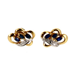 Paire de BO en or jaune 18 carats, poinç