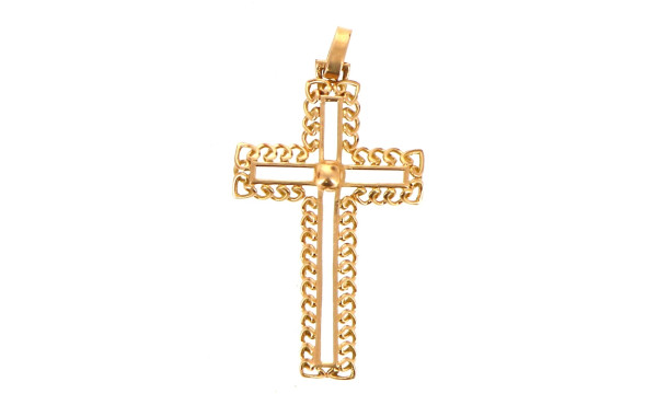 Pendentif croix en or jaune 18 carats, p
