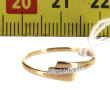 Bague jonc en or jaune 9 carats et 2 pet