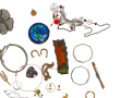 Lot de bijoux fantaisie dont broche CACH