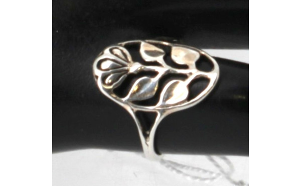 TOULHOAT - Bague Médaille Fleur en argen