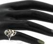 TOULHOAT - Bague Médaille Fleur en argen