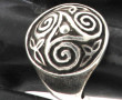 TOULHOAT - Bague Triskel cone en argent 