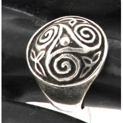 TOULHOAT - Bague Triskel cone en argent 