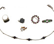 Lot de bijoux en argent : 1 collier, 2 b
