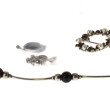 Lot de bijoux en argent : 1 collier, 2 b