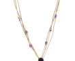Collier en argent 925ème, améthyste oval