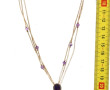 Collier en argent 925ème, améthyste oval