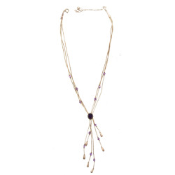 Collier en argent 925ème, améthyste oval