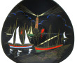 LONGWY - Assiette à décor d'un port de p
