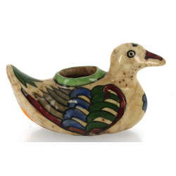 Canard en céramique persane, L 19,5 cm