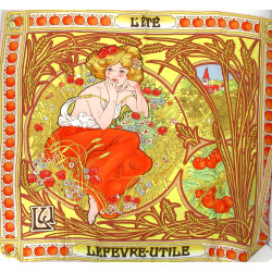 LEFEVRE-UTILE - Carré en soie, décor "L'