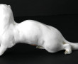 Hermine en porcelaine, L 20 cm (un petit