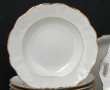 Service de table en porcelaine blanche e
