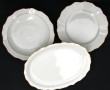 Service de table en porcelaine blanche e