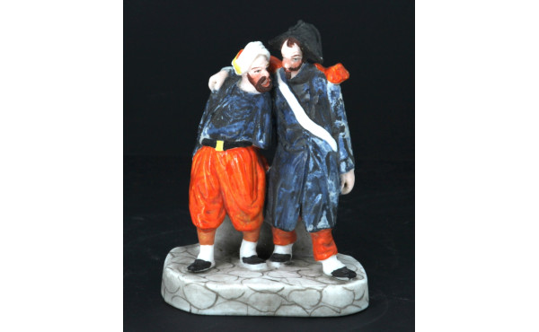 "Zouave et militaire en goguette", sujet