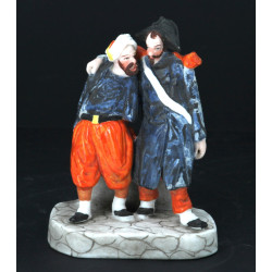 "Zouave et militaire en goguette", sujet