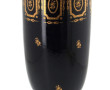 Vase en porcelaine bleu de four et or, t