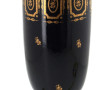 Vase en porcelaine bleu de four et or, t