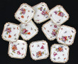 SAXE - 10 assiettes à gâteaux en porcela