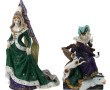 Paire de statuettes en porcelaine polych
