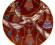 Coupe ronde décorative en porcelaine pol