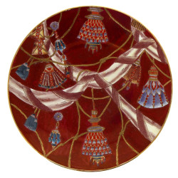 Coupe ronde décorative en porcelaine pol