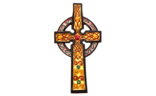 HB QUIMPER - Croix d'applique en faïence