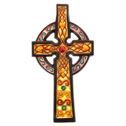 HB QUIMPER - Croix d'applique en faïence