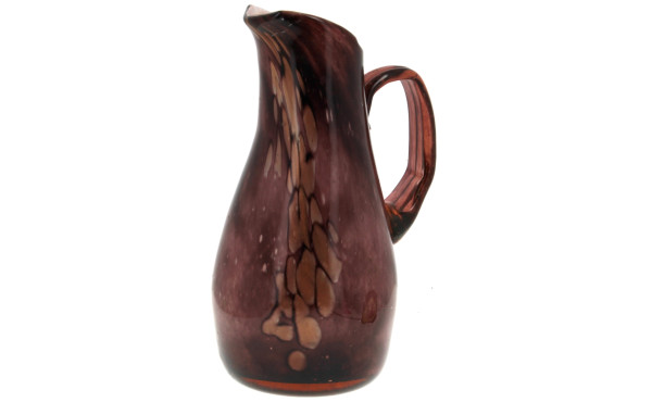 Pichet en verre marbré dans les tons vio