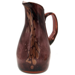Pichet en verre marbré dans les tons vio