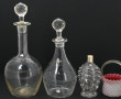Lot de verreries anciennes : 2 carafes a