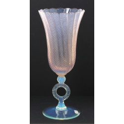 Vase forme tulipe en verre couleurs past