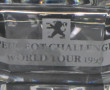 Grande coupe sur piédouche en cristal "P