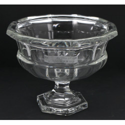 Grande coupe sur piédouche en cristal "P