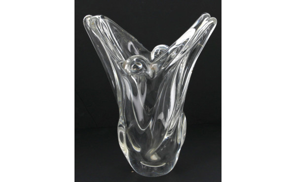 Vase en cristal dans le goût de DAUM, H 