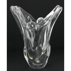 Vase en cristal dans le goût de DAUM, H 