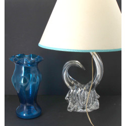 Pied de lampe en cristal dans le goût de