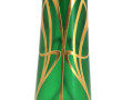 Vase ART NOUVEAU en verre vert et or, H 
