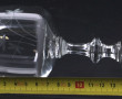 9 verres à pied H. 14,5 cm décor floral