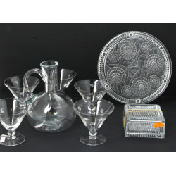 Dessous de plat rond en verre pressé mou
