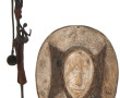 Sculpture africaine "Maternité", en méta