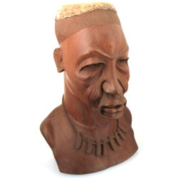 Buste d'homme africain, formant tam tam.