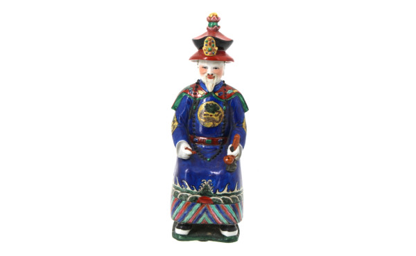 Statuette de dignitaire chinois en porce