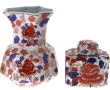 Boite à thé et pichet style imari, trava