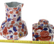 Boite à thé et pichet style imari, trava