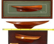 Trois demi-coques décoratives en bois