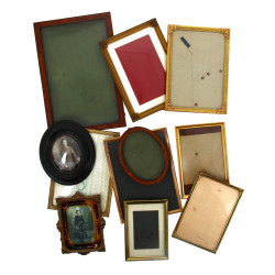11 petits cadres porte-photo anciens don
