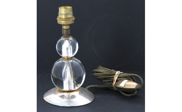 Petite lampe à poser en métal et boules 