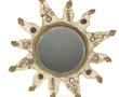Miroir soleil en carton bouilli, résine,